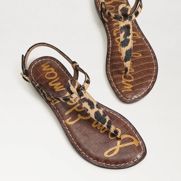 Sam Edelman Women’s Leopard Gigi Thong Sandal Size 10.5 - Picture 1 of 5
